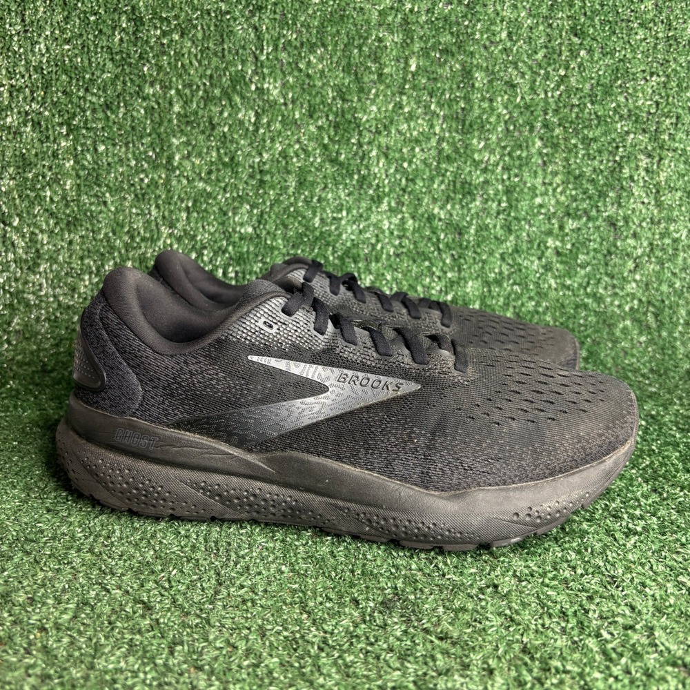 Brooks Ghost 16 Cushion Neutral Road Running Shoes Triple Black Womens Size 9.5